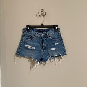 Aeropostale Ripped Blue Jean Shorts